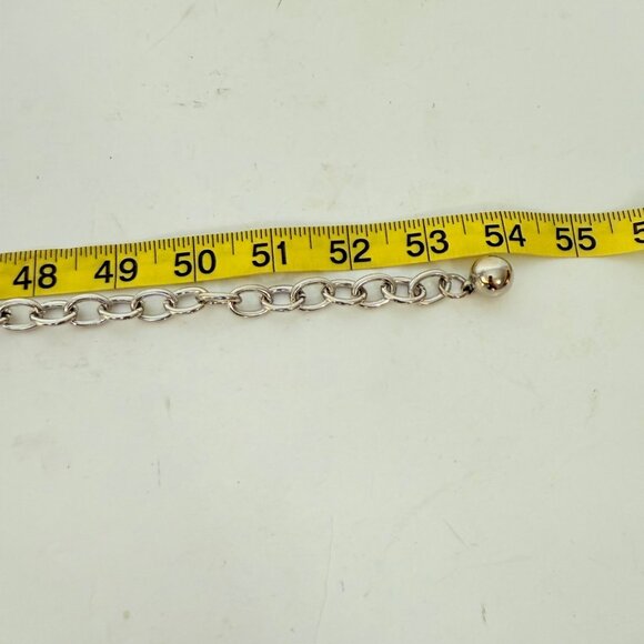 Cj Banks Link Chain Belt Silver Tone Size 2X/3X Edgy Statement Waist Accessory - Picture 12 of 15